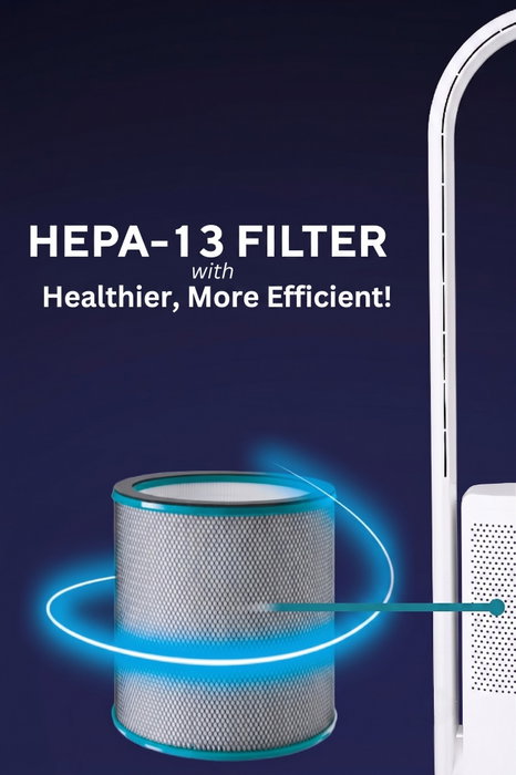 Kumtel Purificador de Aire y Ventilador 2 en 1 HBAP-01 Blanco